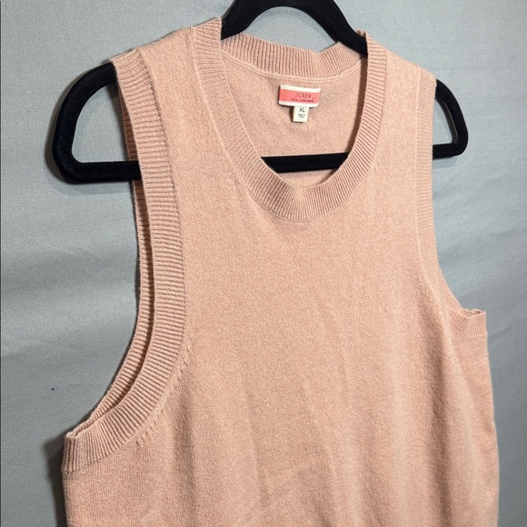 J. Crew 100% Cashmere Crewneck Sweater Shell, Size XL, Rosy Dune - Picture 3 of 9